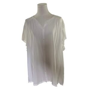 Old Navy‎ Calla Lily White Collarless White XXL Minimal Capsule